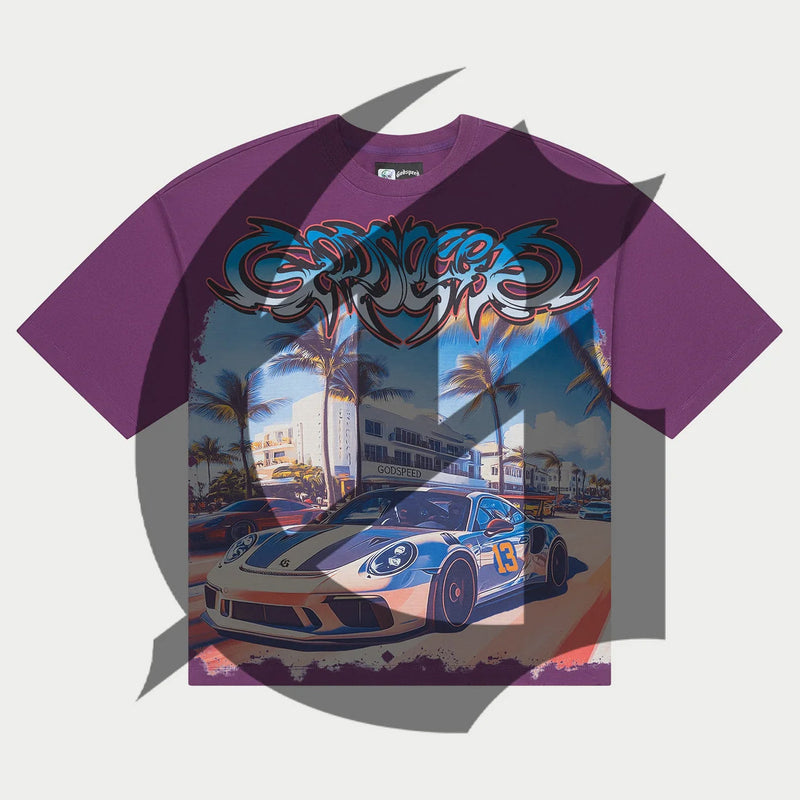 Godspeed Car Meet Miami T-Shirt Men’s T-Shirts 520672