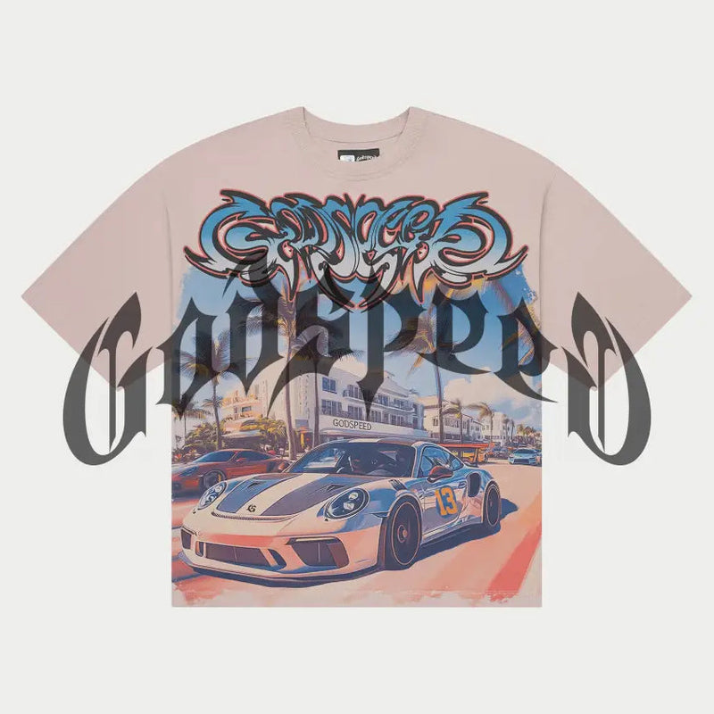 Godspeed Car Meet Miami T-Shirt Men’s T-Shirts 520677
