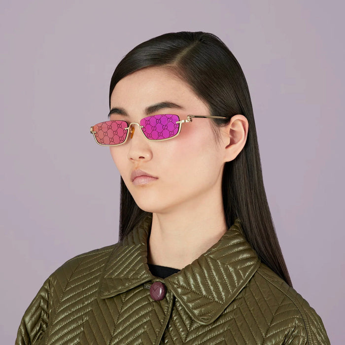 Gucci Rectangular Frame Sunglasses 0889652412689 Free Shipping Worldwide