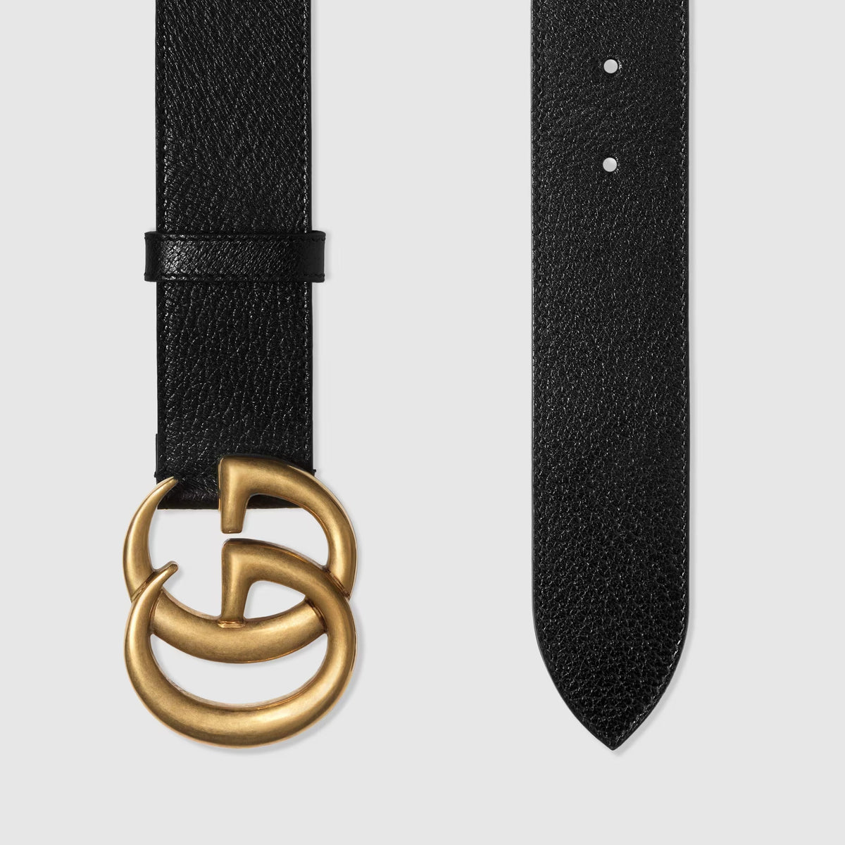 mens gucci dress belt Metro Fusion - Gucci Wide Leather Belt With Double G Buckle