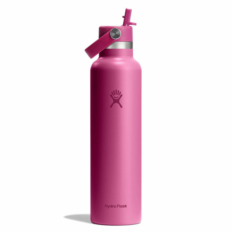 Hydro Flask 24 oz Standard Mouth Water Bottle with Flex Straw Cap Bottles 810096859082