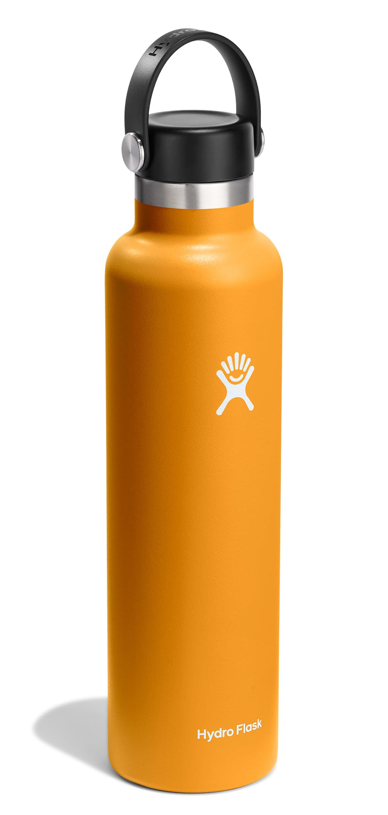 Hydro Flask Stainless Steel Standard Mouth Water Bottle with Flex Cap and Double-Wall Vacuum Insulation