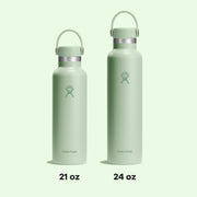 Hydro Flask Stainless Steel Standard Mouth Water Bottle with Flex Cap and Double-Wall Vacuum Insulation