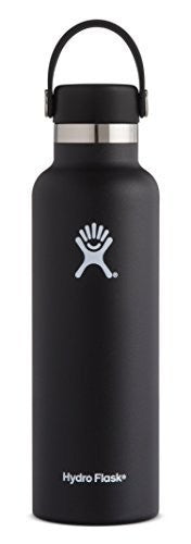 Hydro Flask Stainless Steel Standard Mouth Water Bottle with Flex Cap and Double-Wall Vacuum Insulation