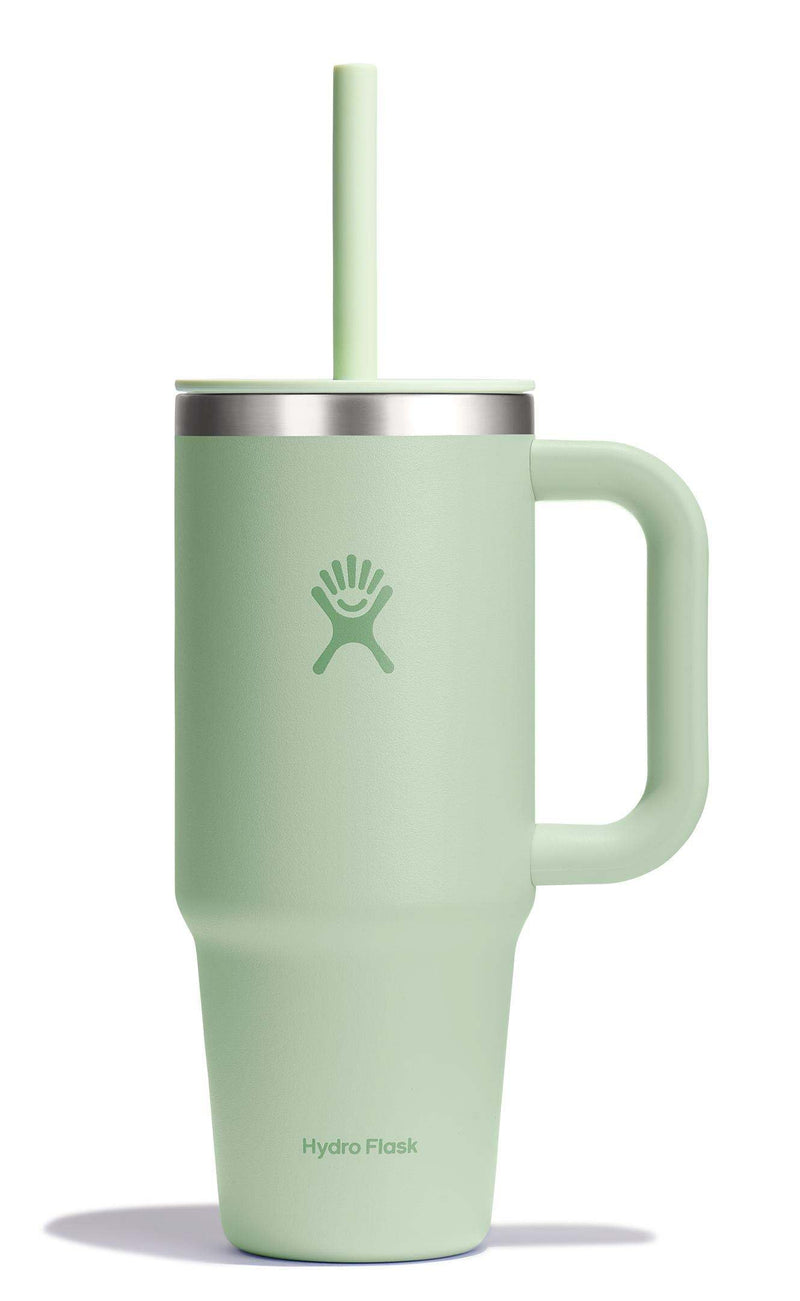 Hydro Flask Travel Tumbler with Handle Lid and Straw - Insulated Stainless Steel Water Bottle 840394204895