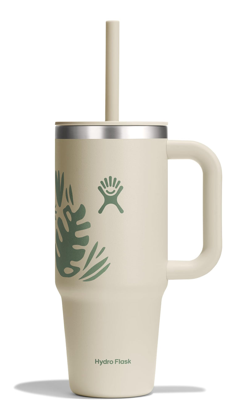 Hydro Flask Travel Tumbler with Handle Lid and Straw - Insulated Stainless Steel Water Bottle 840394205533