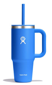 Hydro Flask Travel Tumbler with Handle Lid and Straw - Insulated Stainless Steel Water Bottle 840394204918