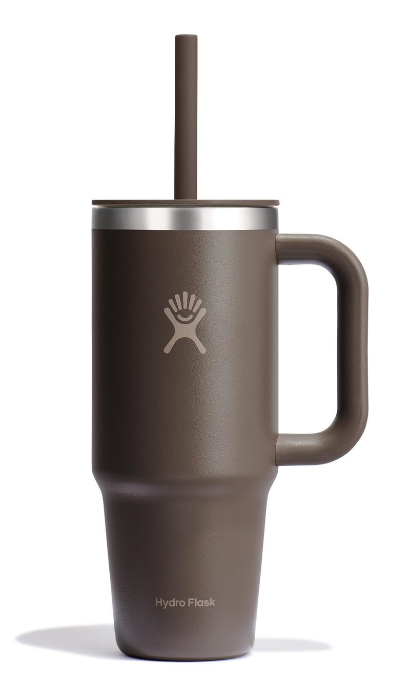 Hydro Flask Travel Tumbler with Handle Lid and Straw - Insulated Stainless Steel Water Bottle 840394210285