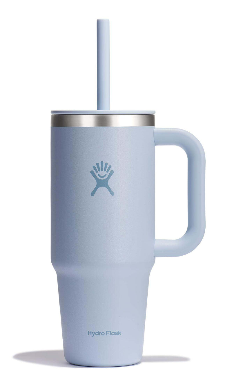 Hydro Flask Travel Tumbler with Handle Lid and Straw - Insulated Stainless Steel Water Bottle 840394204871