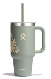 Hydro Flask Travel Tumbler with Handle Lid and Straw - Insulated Stainless Steel Water Bottle 840394200194