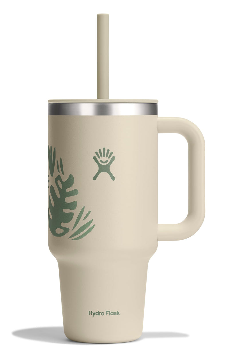 Hydro Flask Travel Tumbler with Handle Lid and Straw - Insulated Stainless Steel Water Bottle 840394205540