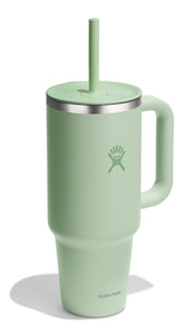 Hydro Flask Travel Tumbler with Handle Lid and Straw - Insulated Stainless Steel Water Bottle