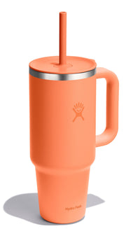 Hydro Flask Travel Tumbler with Handle Lid and Straw - Insulated Stainless Steel Water Bottle