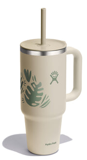 Hydro Flask Travel Tumbler with Handle Lid and Straw - Insulated Stainless Steel Water Bottle
