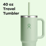 Hydro Flask Travel Tumbler with Handle Lid and Straw - Insulated Stainless Steel Water Bottle