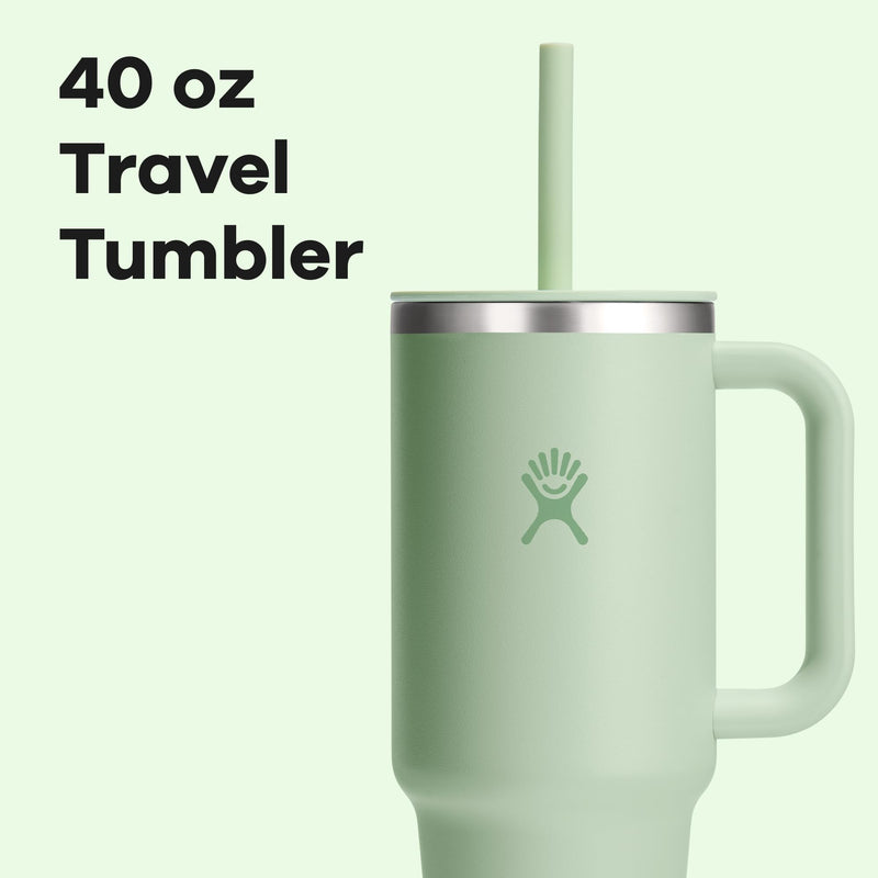 Hydro Flask Travel Tumbler with Handle Lid and Straw - Insulated Stainless Steel Water Bottle