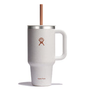 Hydro Flask Travel Tumbler with Handle Lid and Straw - Insulated Stainless Steel Water Bottle