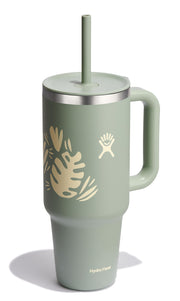 Hydro Flask Travel Tumbler with Handle Lid and Straw - Insulated Stainless Steel Water Bottle