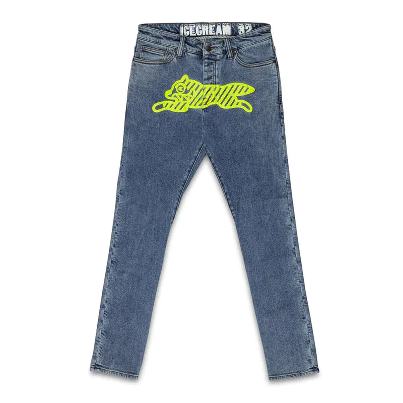 ICECREAM Mens Neon Lime Jean Pants & Shorts 193034012573 Free Shipping Worldwide