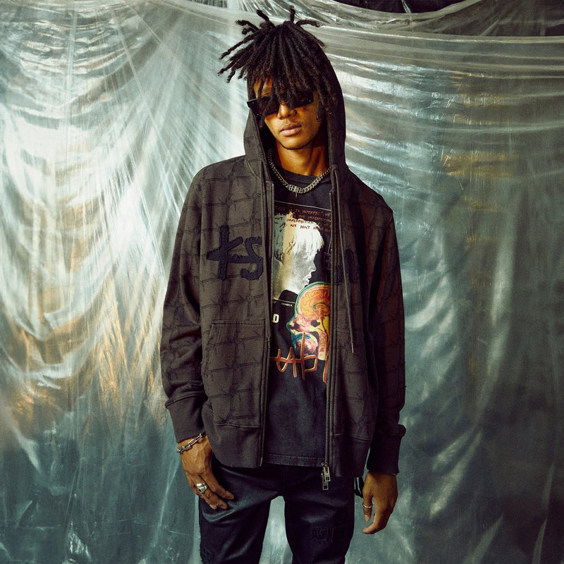 Ksubi 999 Zip Thru Kash Hoodie Men’s Hoodies KSUBI 9358214170561 Free Shipping Worldwide