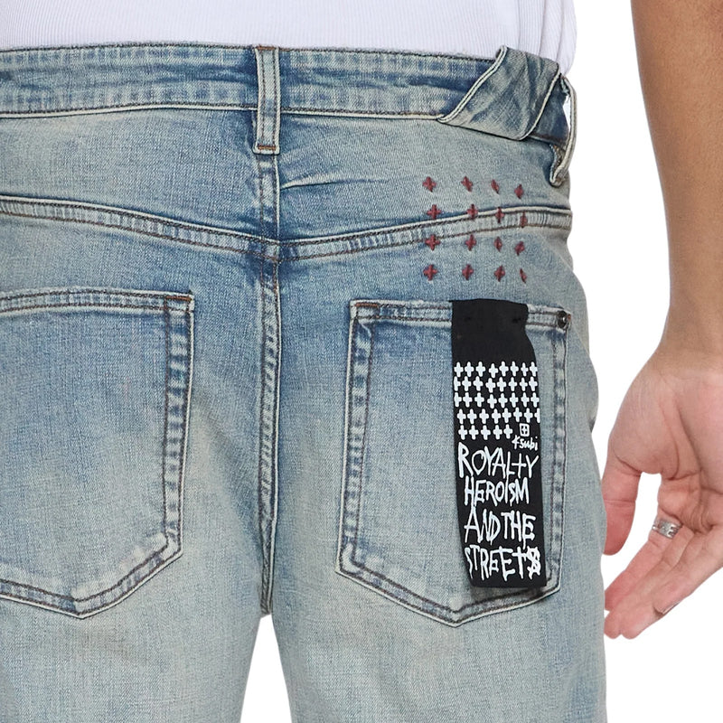 Ksubi Chitch Scatter Blue Jean Men’s Pants KSUBI