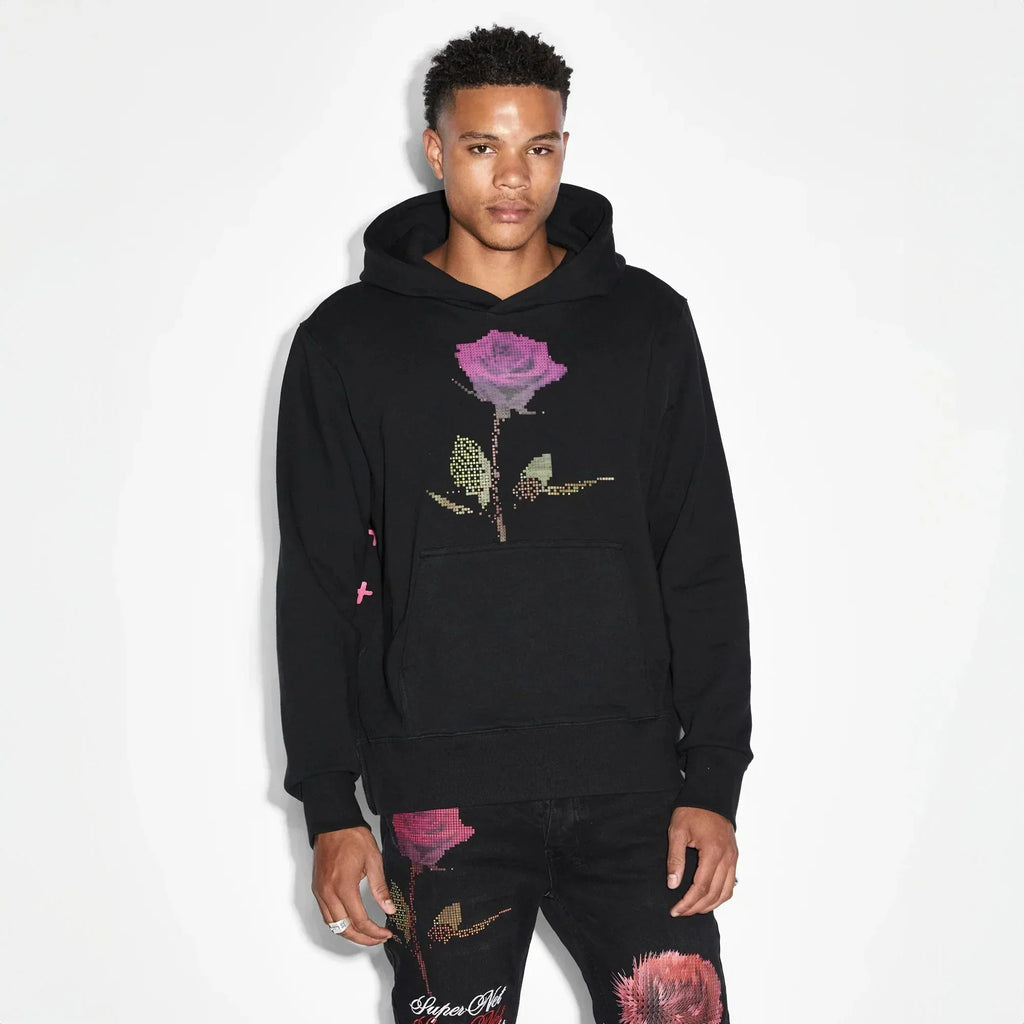 Metro Fusion - Ksubi Pixel Flower Kash Hoodie - Men's Hoodies