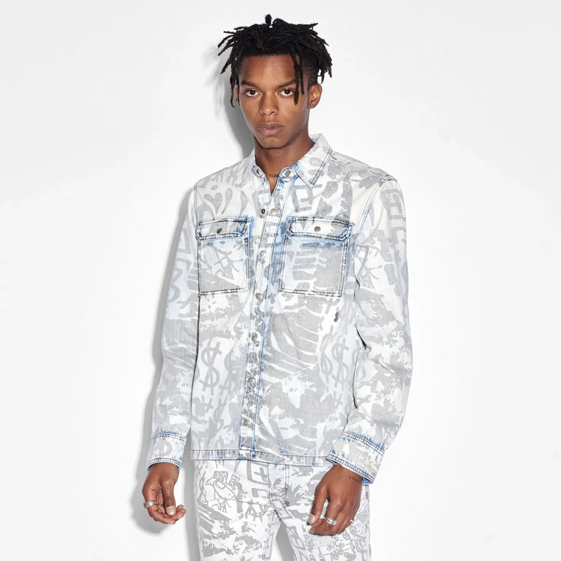 Ksubi Scorpio Kollage Icey L/S Shirt Men’s Shirts KSUBI 489368 Free Shipping Worldwide