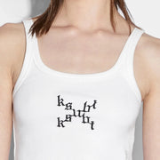 Ksubi Womens Imprint Cropped Arise Tank Tops KSUBI 9358214046798 Free Shipping Worldwide