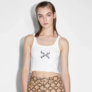 Ksubi Womens Imprint Cropped Arise Tank Tops KSUBI 9358214046798 Free Shipping Worldwide