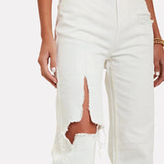 Ksubi Womens Playback Distressed Straight-Leg Jean Pants & Shorts KSUBI 9358214016685 Free Shipping Worldwide