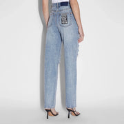 Ksubi Womens Playback Lifetime Dragged Jean Pants & Shorts KSUBI 9358214041076 Free Shipping Worldwide