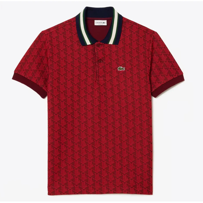 Lacoste Men s Classic Fit Contrast Collar Monogram Polo