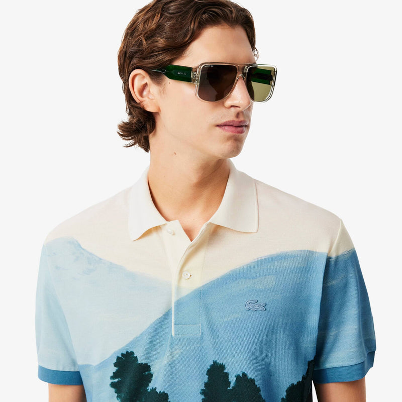 Lacoste Men’s Classic Fit Printed Petit Piqué Polo Shirts