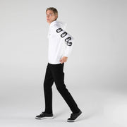 Lacoste Mens Hooded Print Sleeve Fleece Sweatshirt Hoodies 194951247475 Free Shipping Worldwide