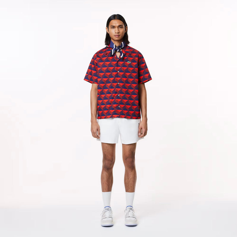 Lacoste Men’s Short Sleeve Patterned Shirt Shirts 195750992634