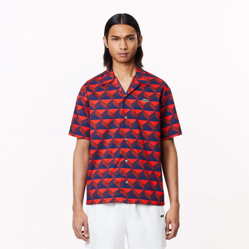 Lacoste Men’s Short Sleeve Patterned Shirt Shirts 195750992634