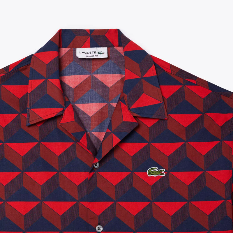 Lacoste Short Sleeve Relaxed Fit Woven Shirt Lacoste Short Sleeve Relaxed Fit Woven Shirt