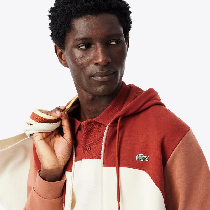 Lacoste Men’s Zip-Up Colorblock Hoodie Hoodies