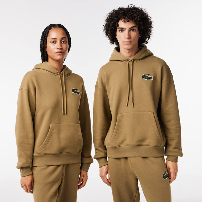Lacoste Unisex Loose Fit Organic Cotton Hoodie Men’s Hoodies 195750647701 Free Shipping Worldwide