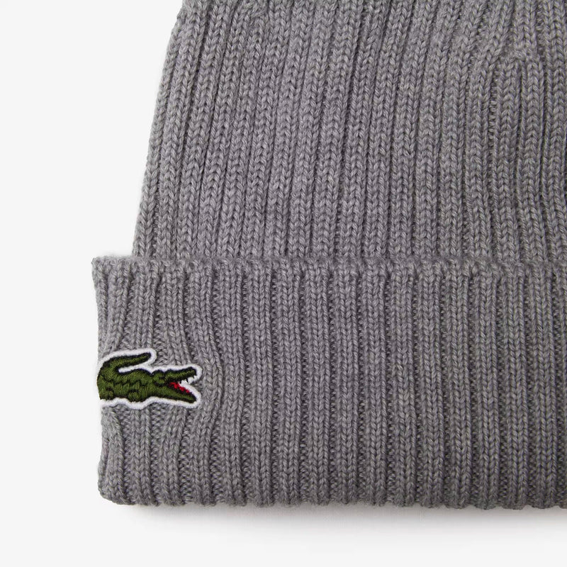 Lacoste Unisex Ribbed Wool Beanie Hats 195750118270 Free Shipping Worldwide