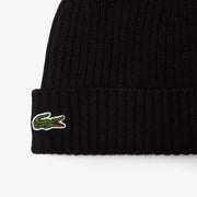 Lacoste Unisex Ribbed Wool Beanie Hats 195750118270 Free Shipping Worldwide