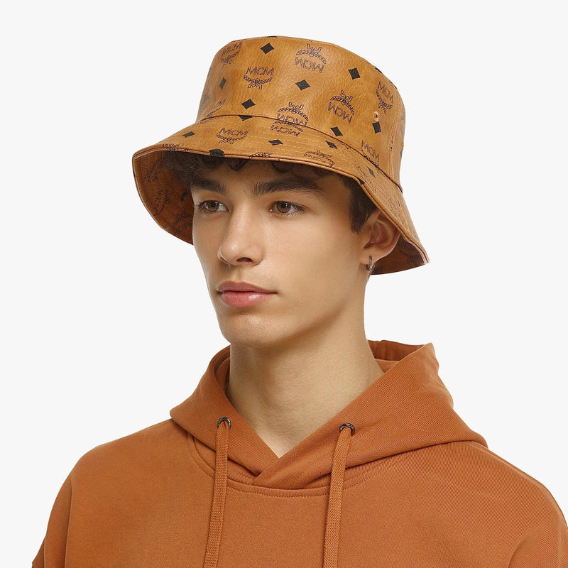 MCM Bucket Hat in Visetos Mens Hats 8809735041706 Free Shipping Worldwide