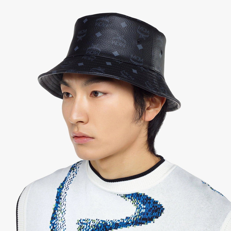 MCM Bucket Hat in Visetos Mens Hats 8809735041706 Free Shipping Worldwide