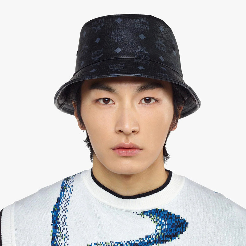MCM Bucket Hat in Visetos Mens Hats 8809735041706 Free Shipping Worldwide