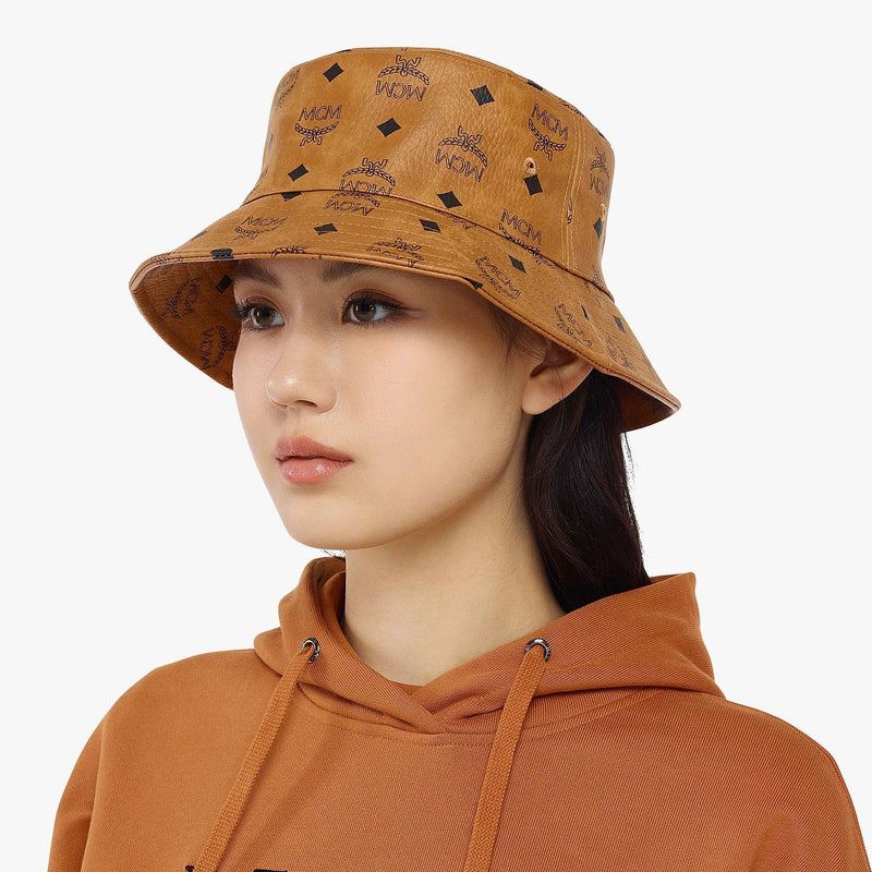 MCM Bucket Hat in Visetos Mens Hats 8809735041706 Free Shipping Worldwide