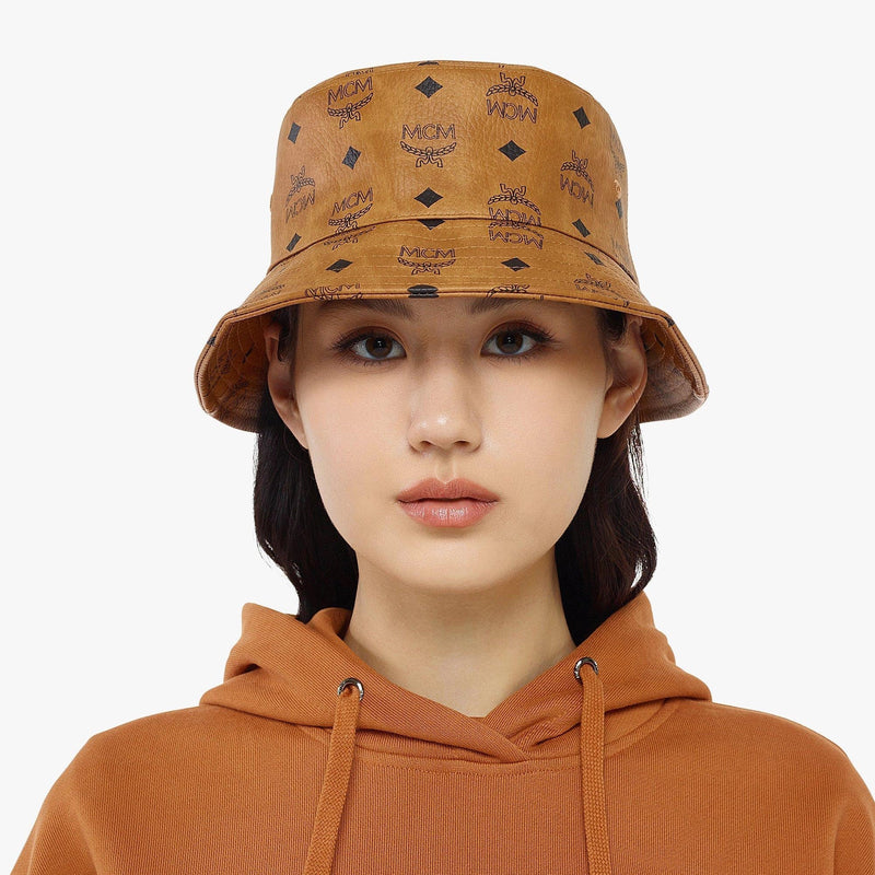MCM Bucket Hat in Visetos Mens Hats 8809735041706 Free Shipping Worldwide