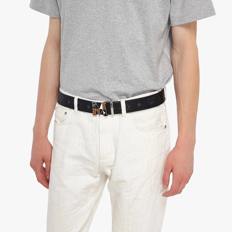 MCM Claus Epoxy M Reversible Belt 1.5” in Visetos Belts 8809735046541 Free Shipping Worldwide