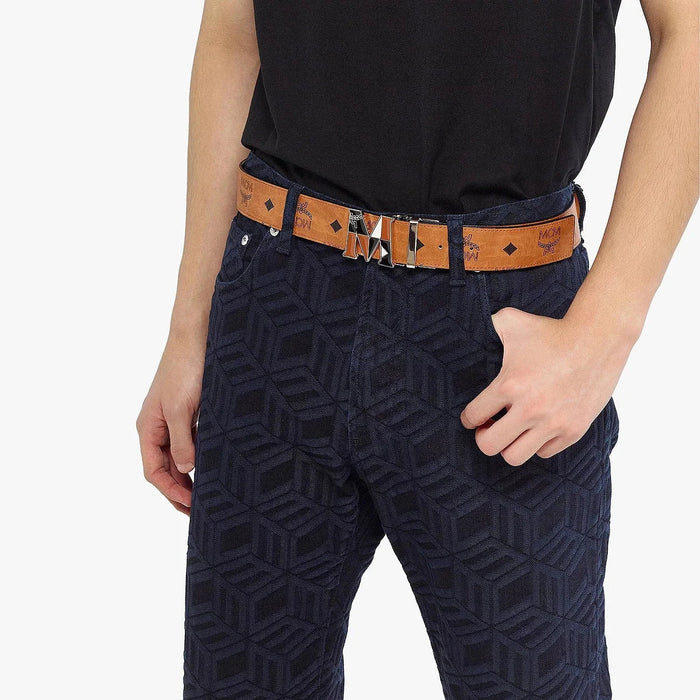 MCM Claus Epoxy M Reversible Belt in Visetos