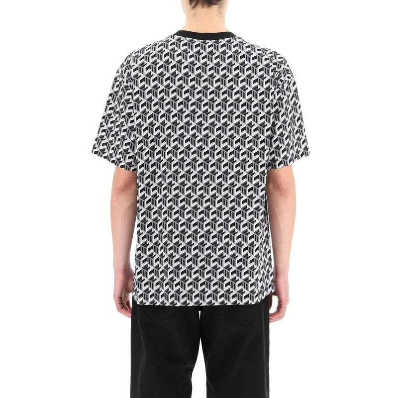 MCM Mens Geometric Print Crew Neck T-Shirt Tees 8809735049580 Free Shipping Worldwide