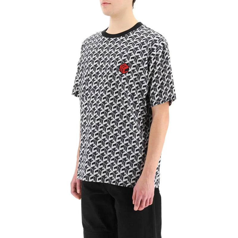 MCM Mens Geometric Print Crew Neck T-Shirt Tees 8809735049580 Free Shipping Worldwide